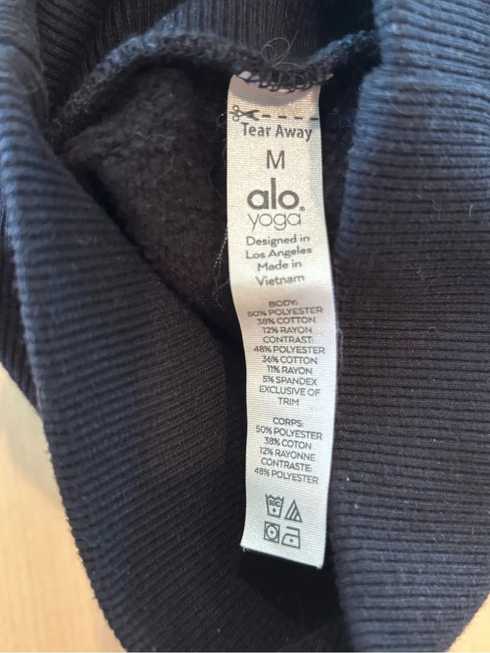 Alo Yoga Clarity Sweatshirt Mock Neck Black Medium